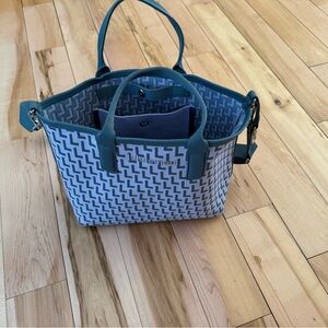 lululemon athletica Teal and Light Blue Geometric Tote